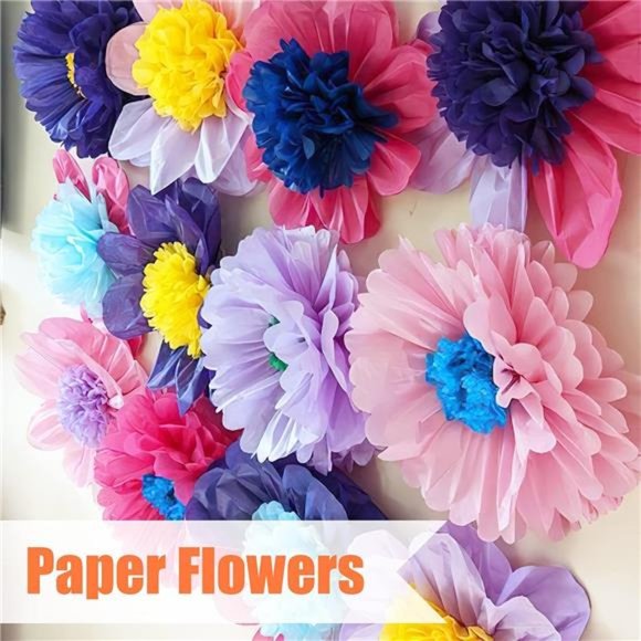 330 Sheets Wrapping Tissue Paper,  Bulk Tissue Paper for Gift Birthday 20 Colors - Picture 3 of 6